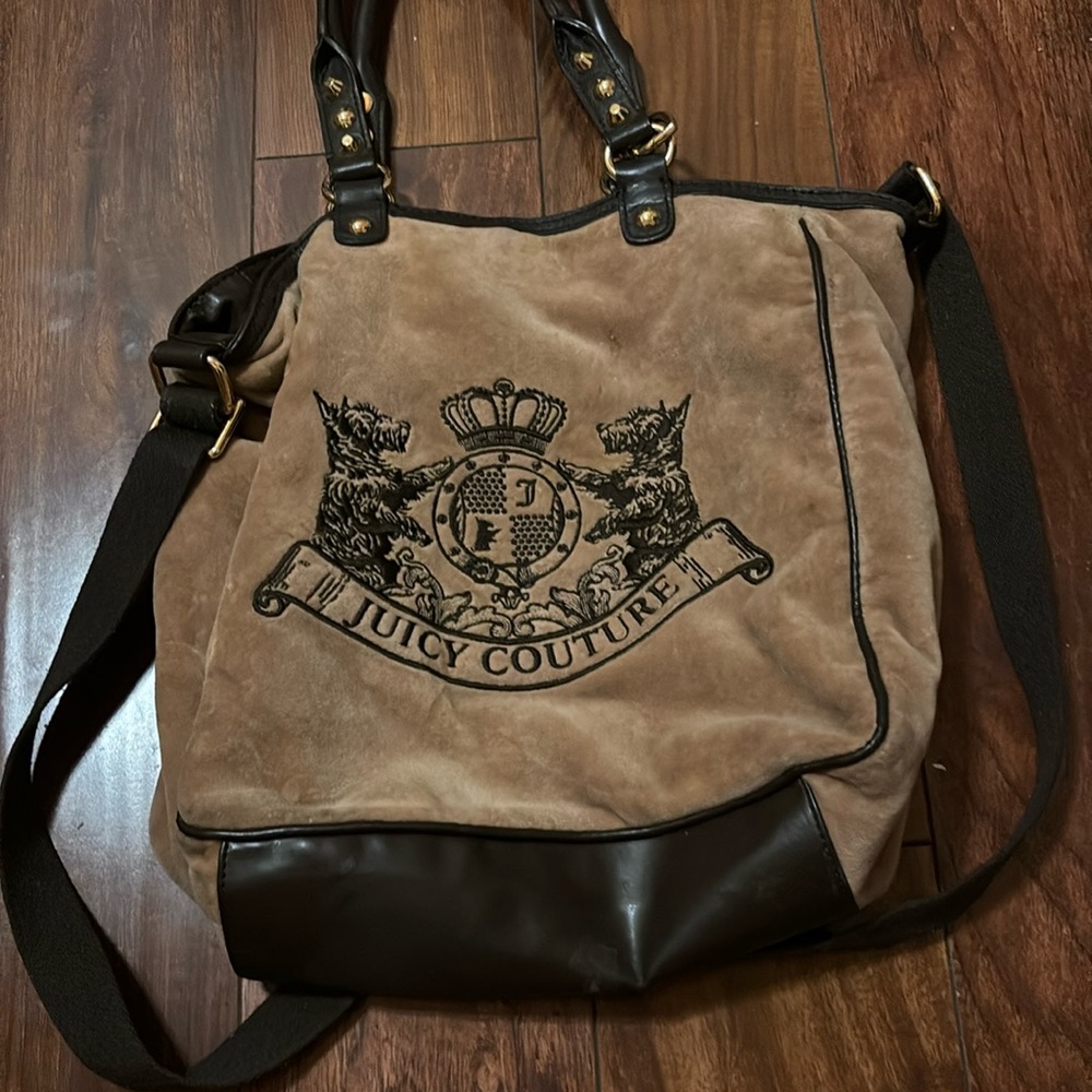 Juicy Couture Brown Velvet Bag